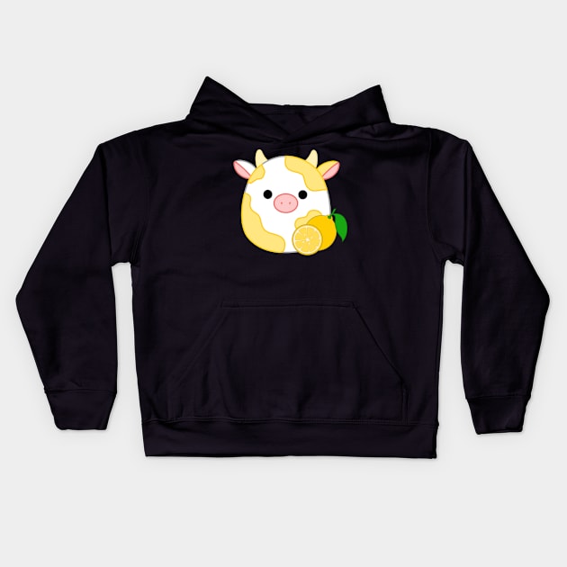 Lemon cow Kids Hoodie by BeanieBabe